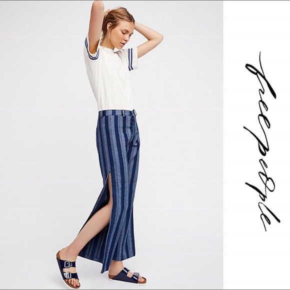 Free People Denim - Free People Side Split Wide Leg Jeans